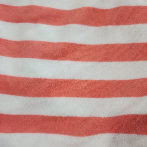 Betsey Johnson Terry Bath Robe, Large, Intimates Women's Peach Striped Belted - Picture 9 of 9